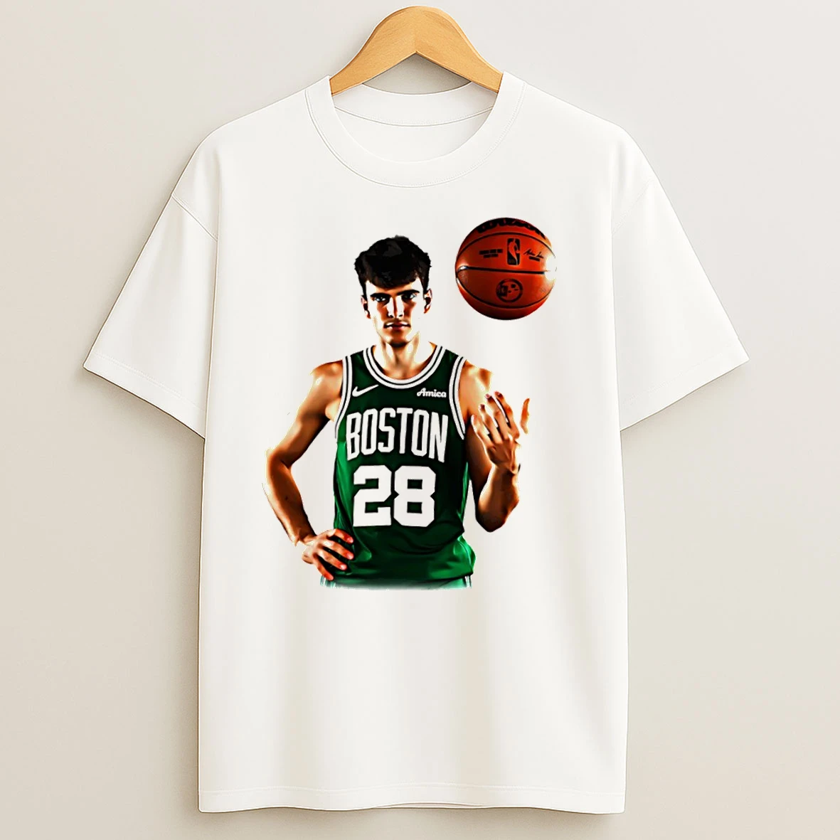 Hugo Gonzalez Boston Celtics Basketball Portrait T Shirts
