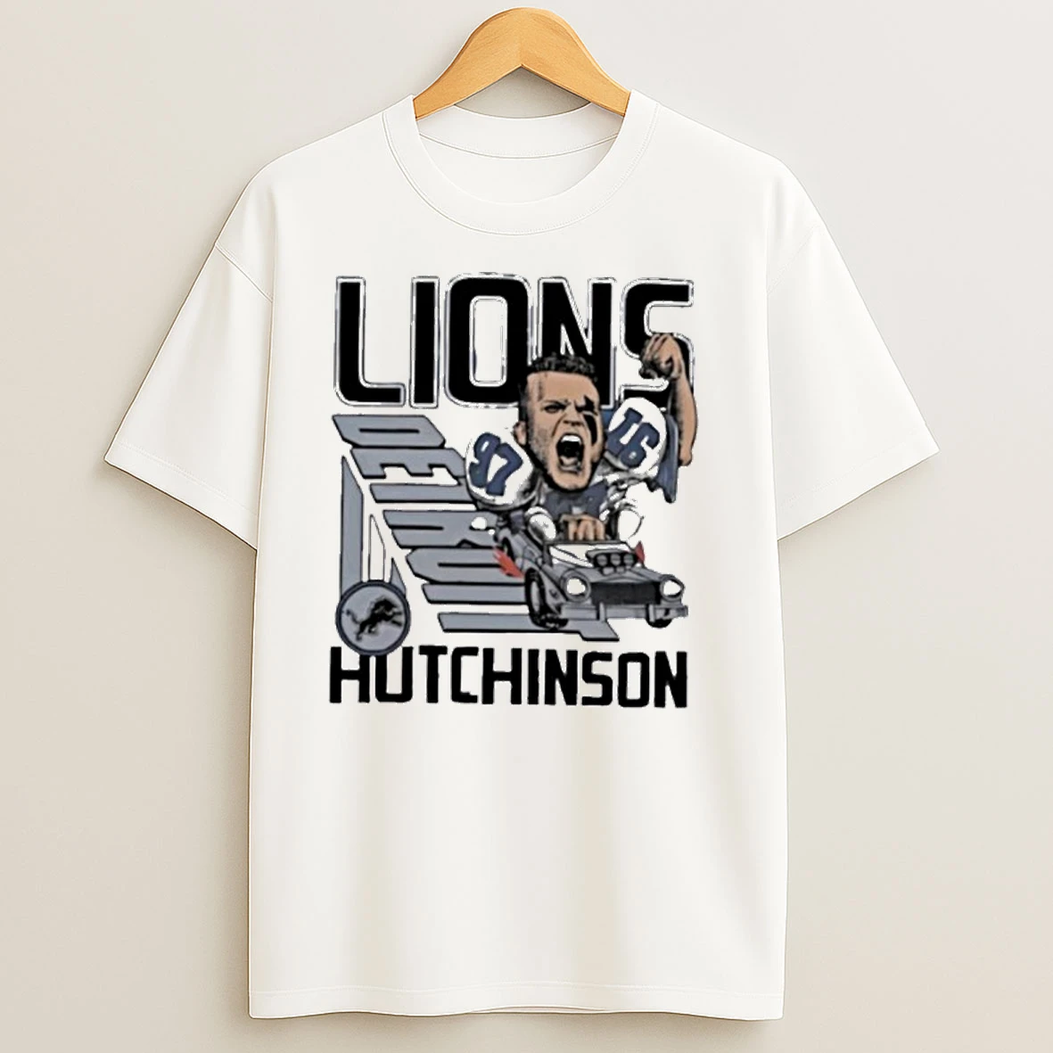 Hutchinson Detroit Lions Signature Player Logo T Shirts