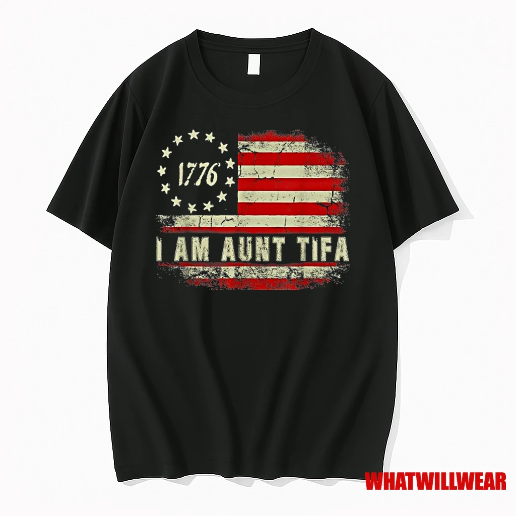 I Am Aunt Tifa 1776 American Flag Shirts