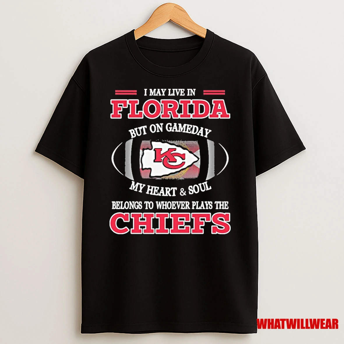 I May Live In Florida But On Gameday My Heart And Soul Belongs To Whoever Plays The Kc Chiefs 2025 Shirts