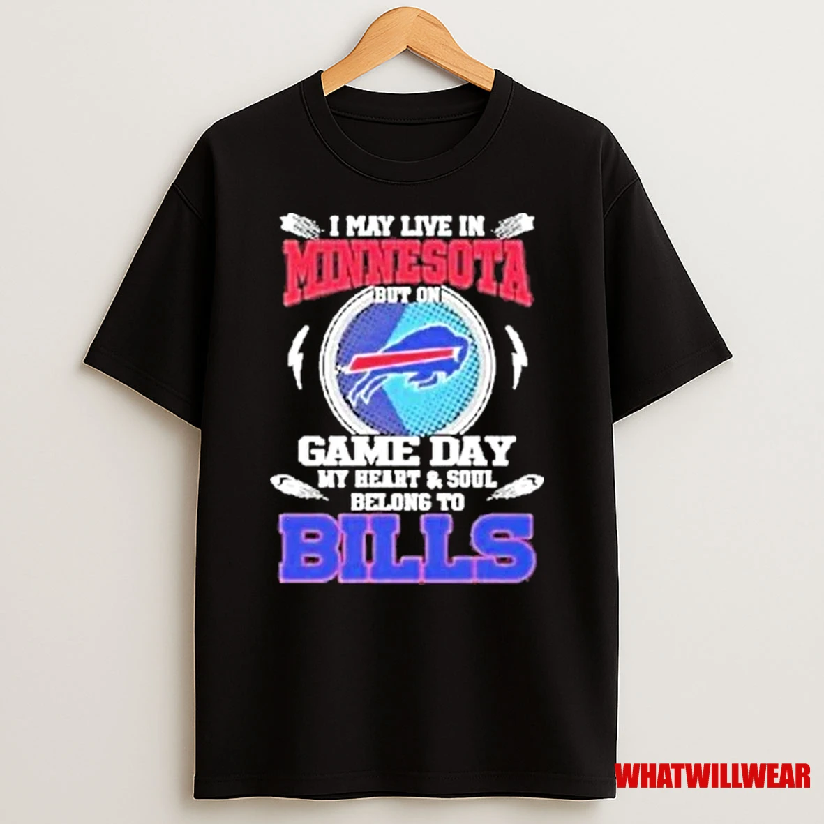 I May Live In Minnesota But On Game Day My Heart Soul Belong To Buffalo Bills 2025 Shirts