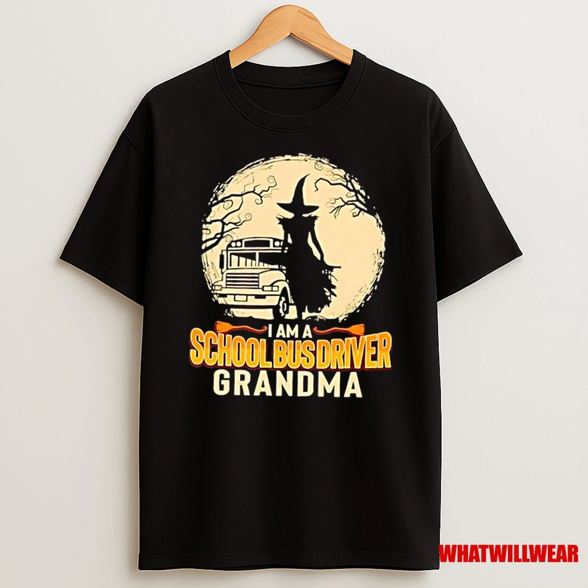 I Am A School Bus Driver Grandma Witch Halloween Shirts