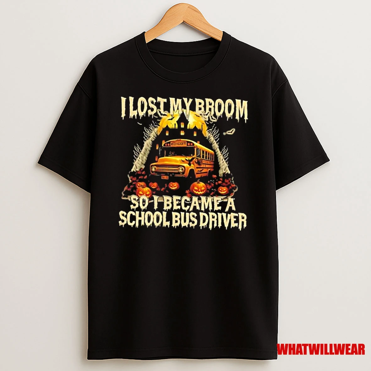 I Lost My Broom So I Became A School Bus Driver Halloween Shirts