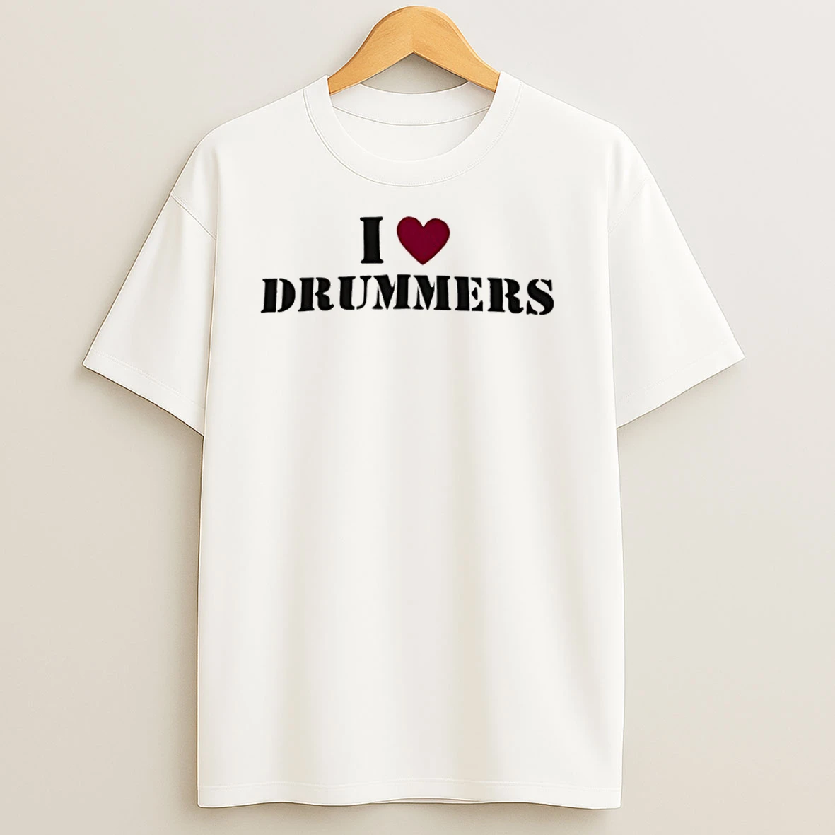 I Love Drummers Heart T Shirts