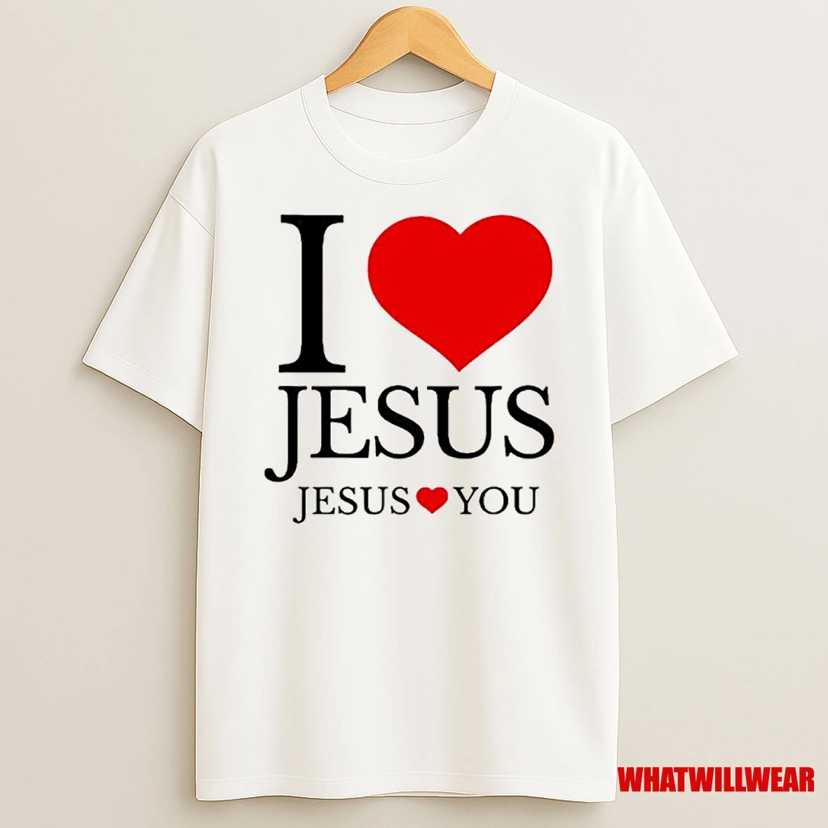 I Love Jesus Jesus Loves You Ornaments Shirts