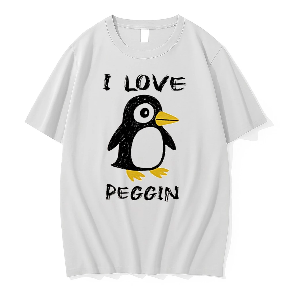 I Love Pegging Penguin Drawing Graphic Shirts