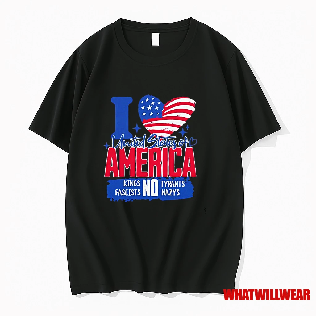 I Love United States Of America Kings Fascists No Tyrants Nazys Shirts