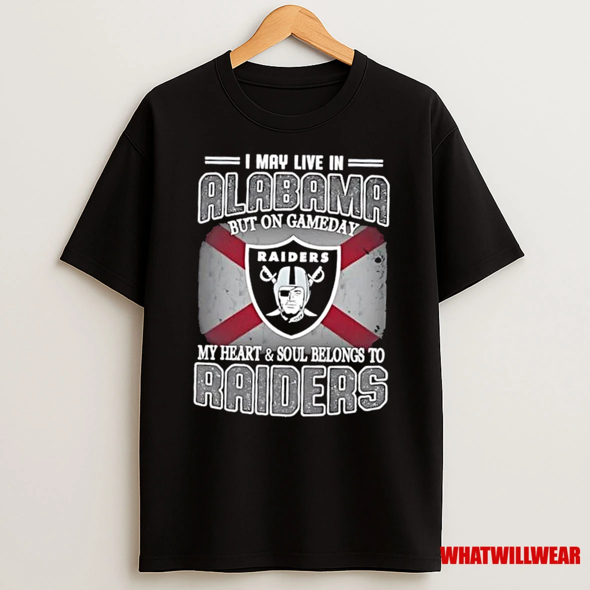 I May Live In Alabama But On Gameday My Heart And Soul Belongs To Raiders Shirts