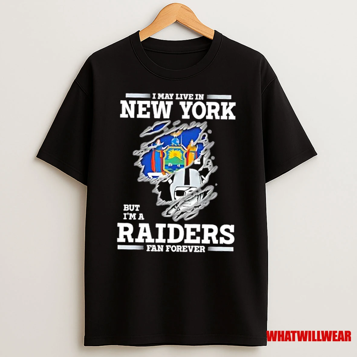 I May Live In New York But Im A Raiders Fan Forever Shirts