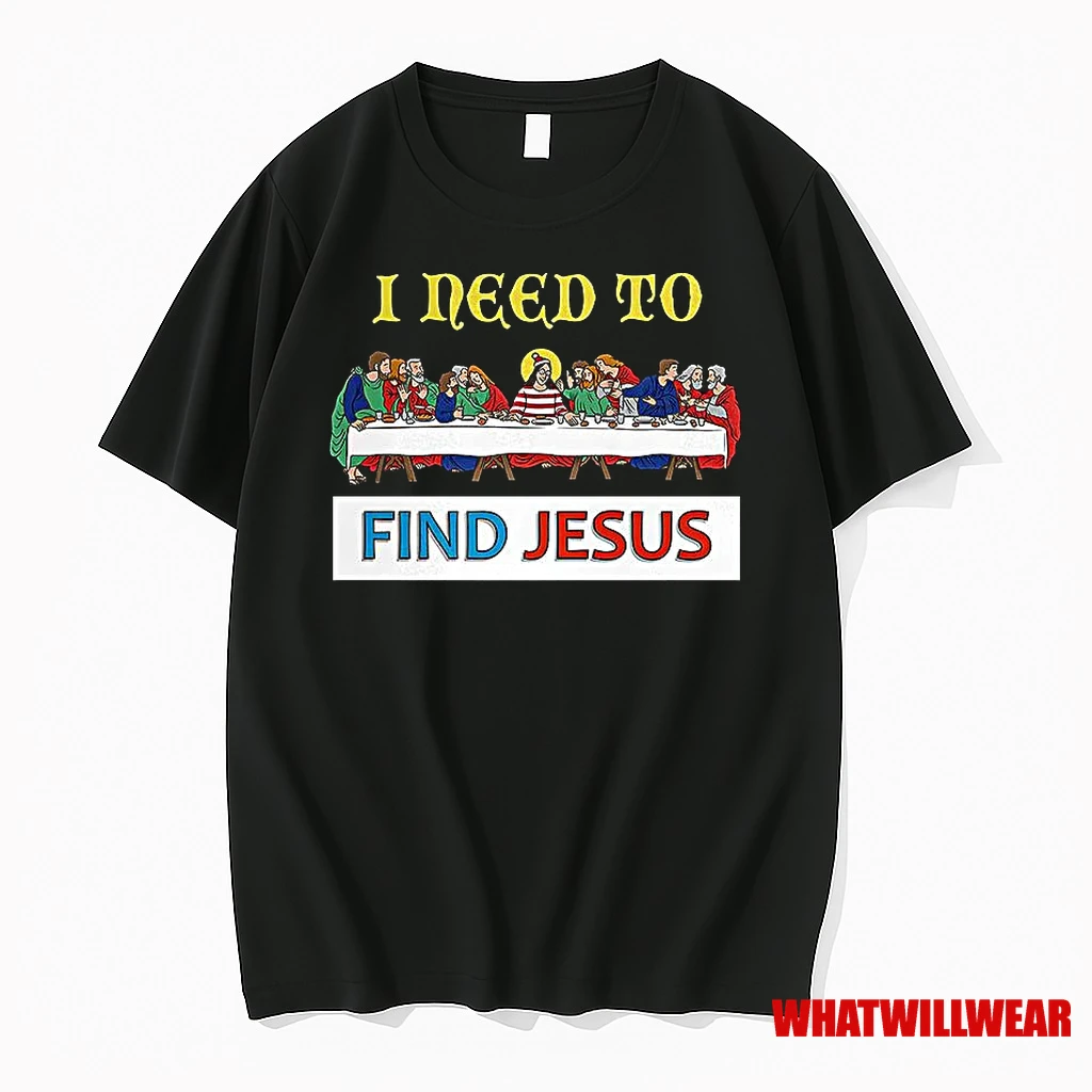 I Need To Find Jesus Wheres Wall Last Supper Parody Christmas Shirts