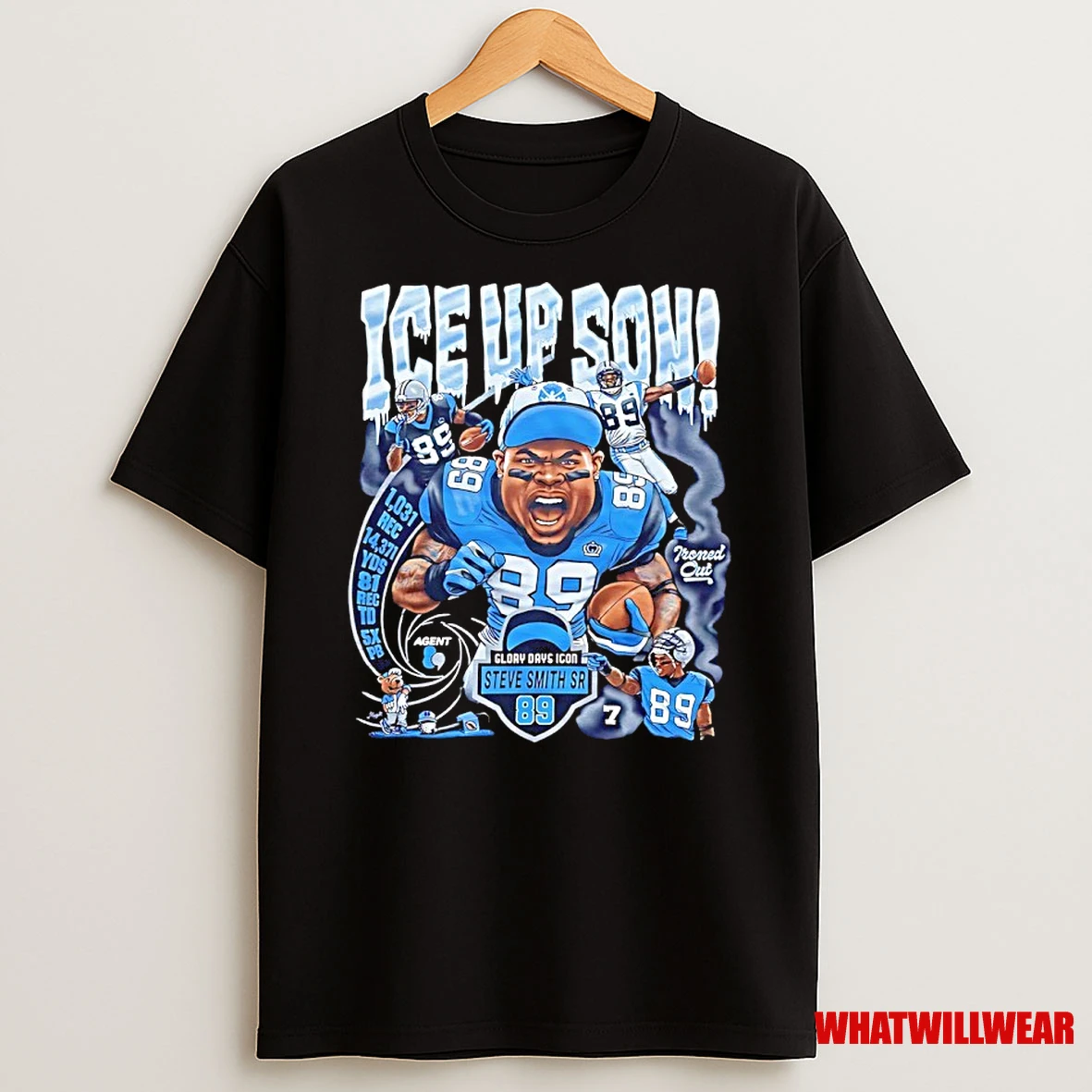 Ice Up Son Steve Smith Sr 89 Carolina Panthers Shirts