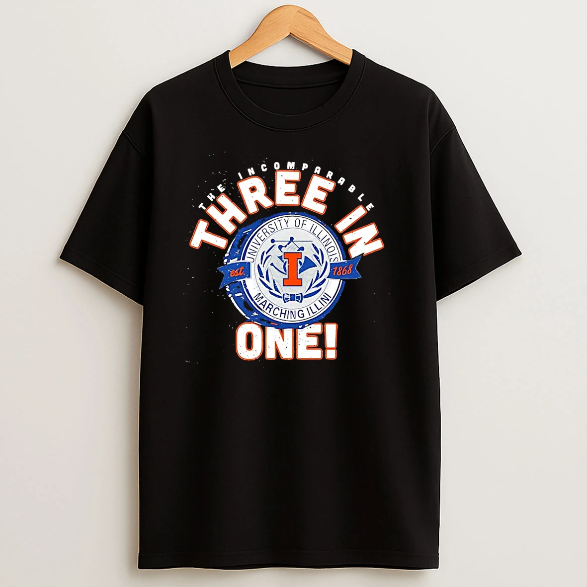 Illinois Fighting Illini Marching Band Drum 3 In 1 Est 1868 T Shirts
