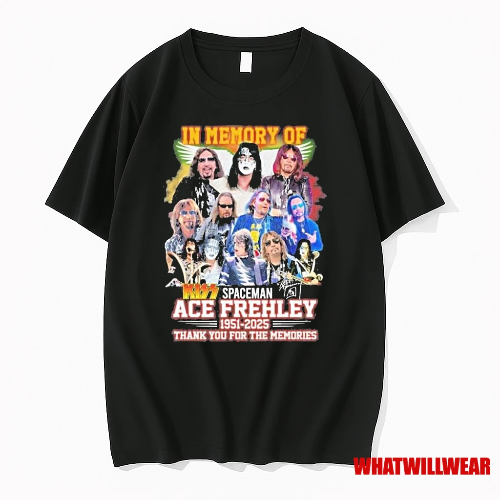 In Memory Of Spaceman Ace Frehley 1951 2025 Thank You For The Memories Signature Shirts