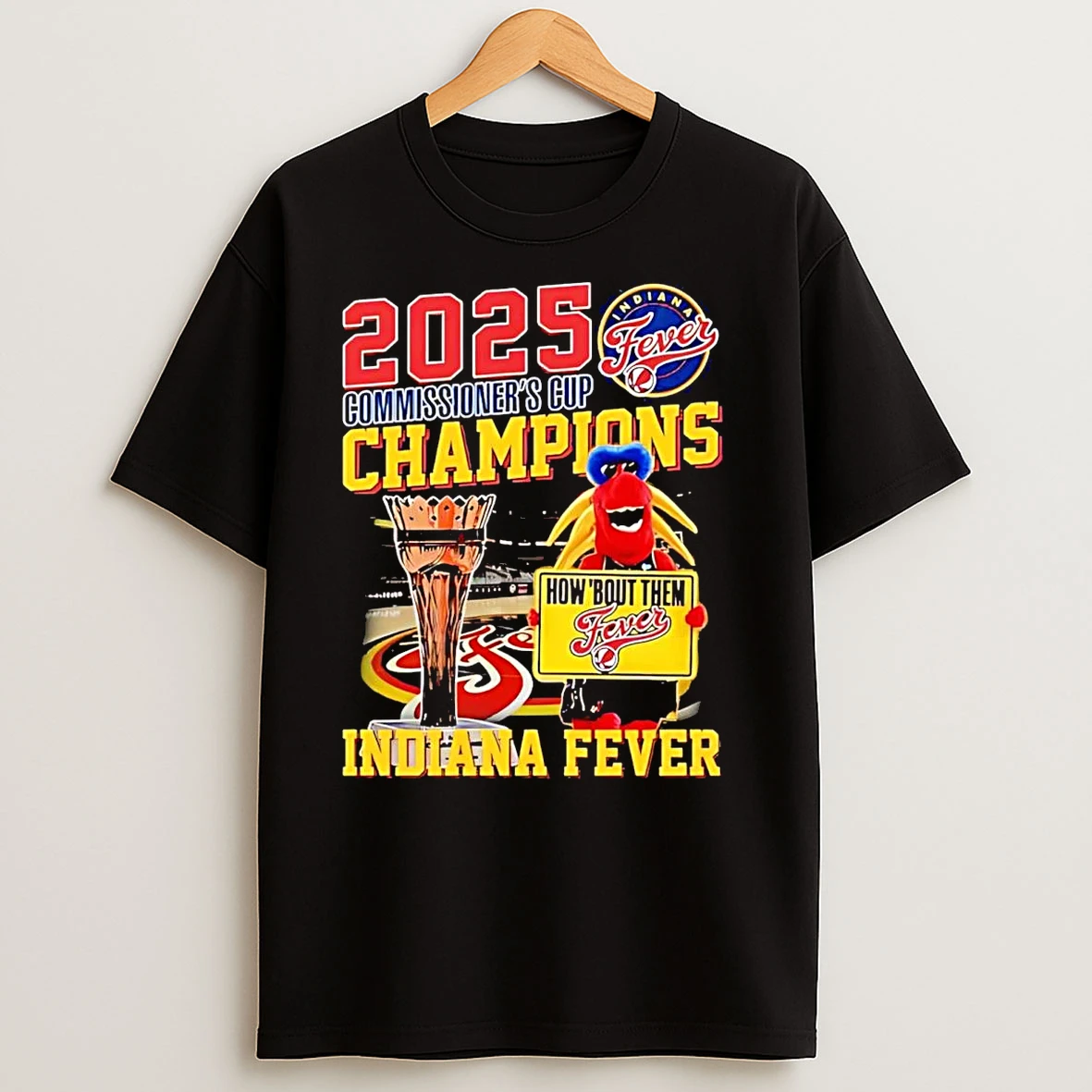 Indiana Fever 2025 Commissioners Cup Champions T Shirts