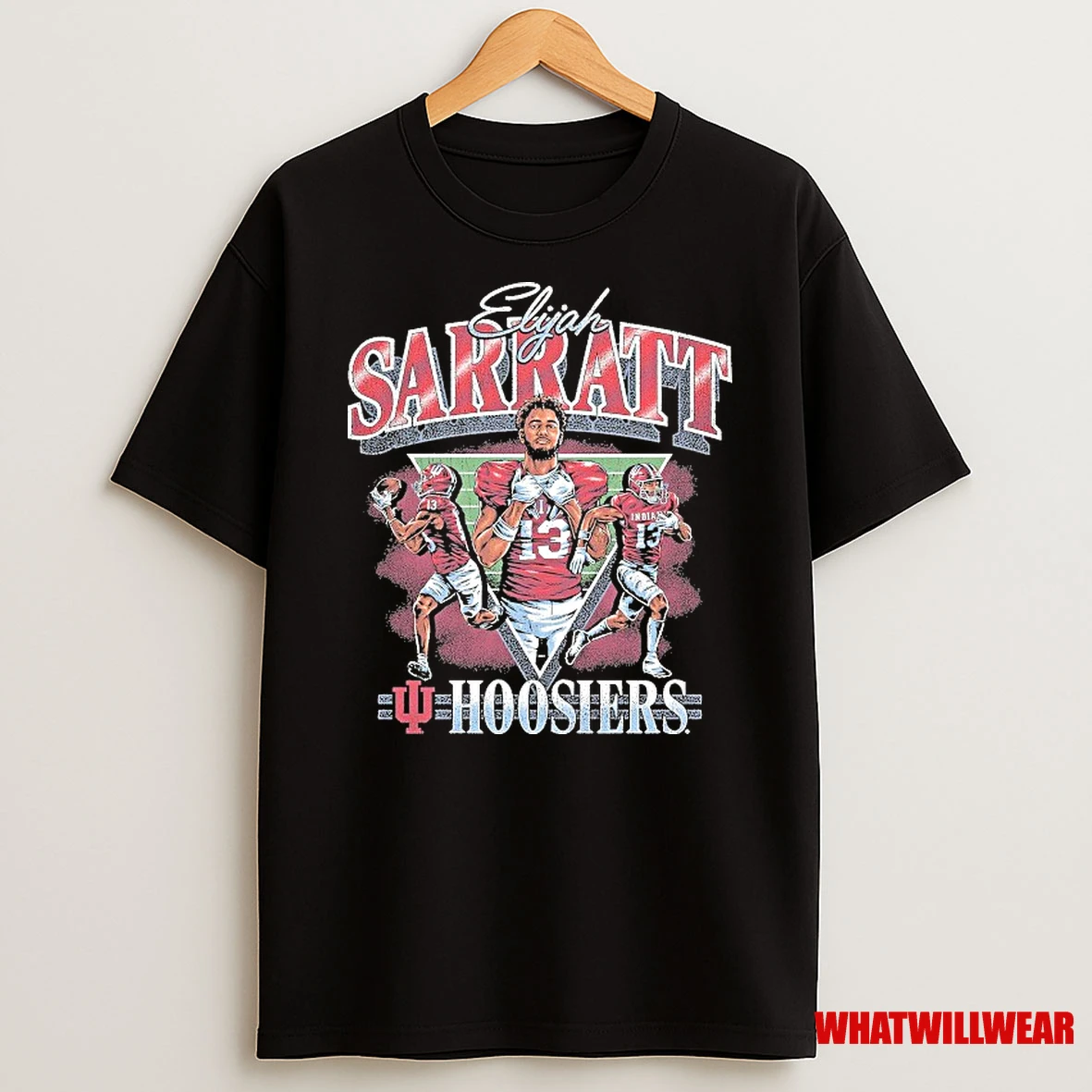 Indiana Hoosiers 13 Elijah Sarratt Graphic Nil Shirts