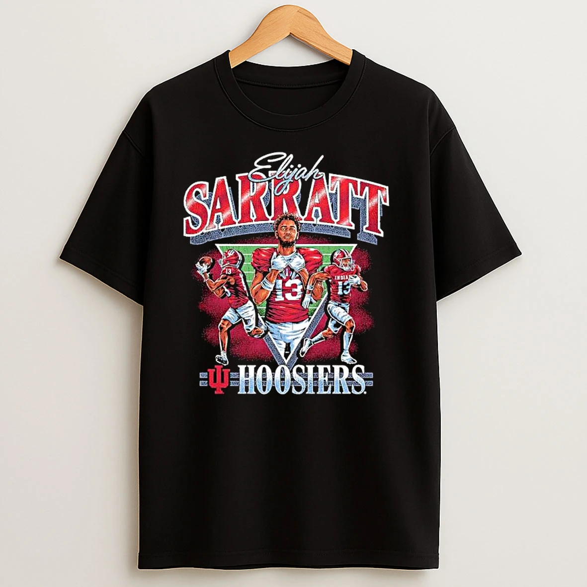 Indiana Hoosiers 13 Elijah Sarratt Graphic Ornaments T Shirts