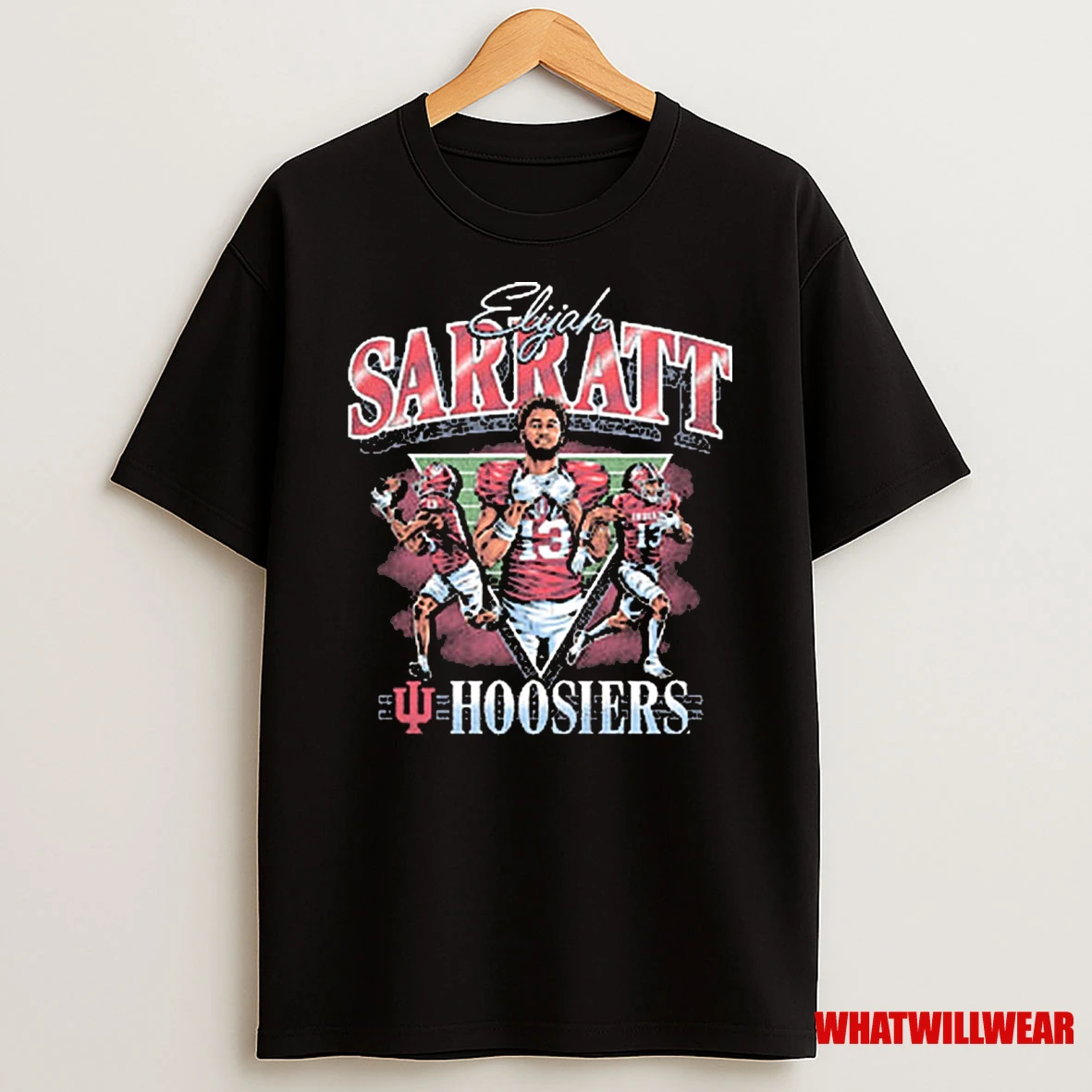Indiana Hoosiers Football 13 Elijah Sarratt Fanart Nil 2025 Shirts