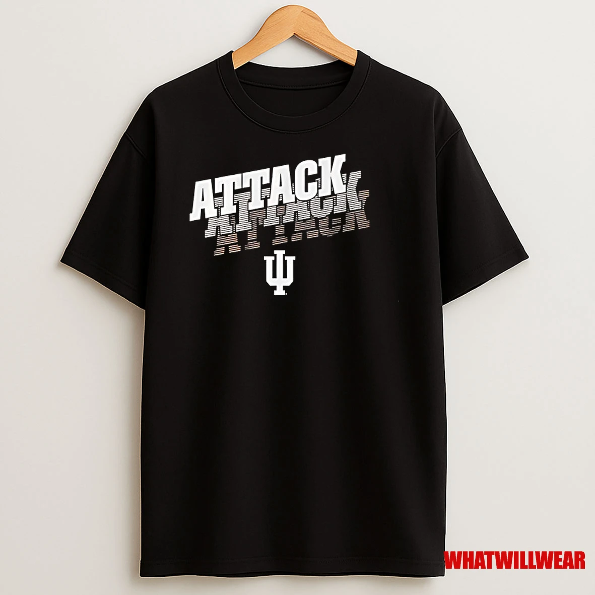 Indiana Hoosiers Football Attack Attack Attack Logo Shirts