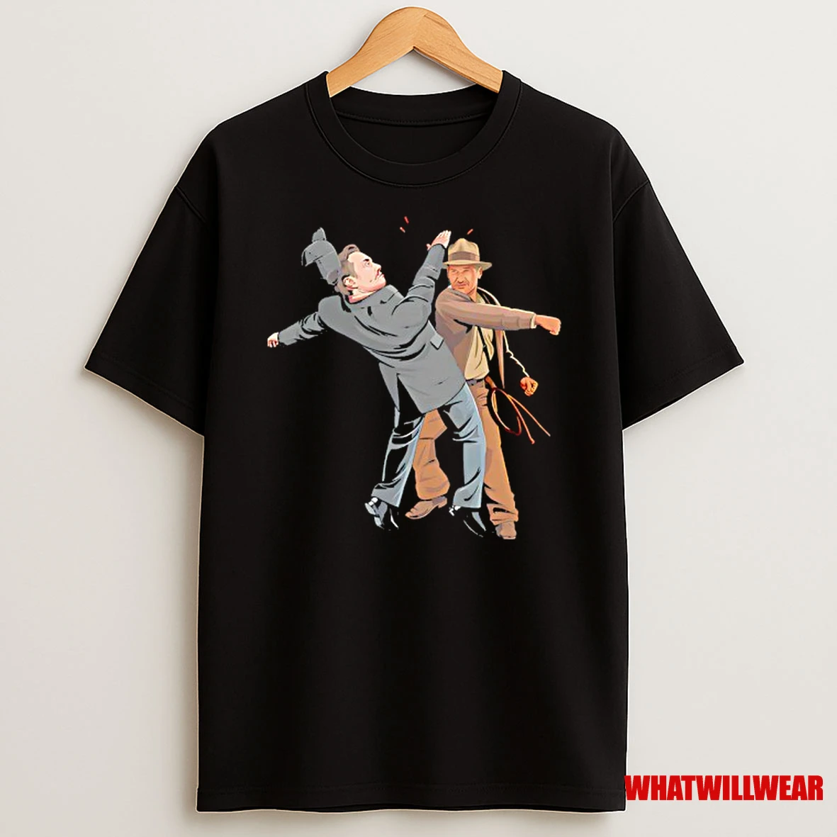 Indiana Jones Punching Elon Musk Shirts