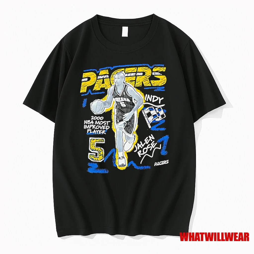 Indiana Pacers Jalen Rose Chalked Up 2000nba Most Improved Player Shirts