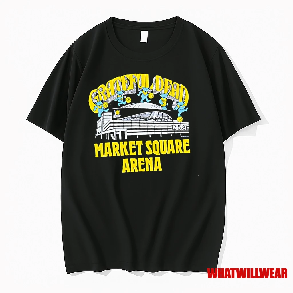Indiana Pacers X Grateful Dead Bears Market Square Arena Shirts