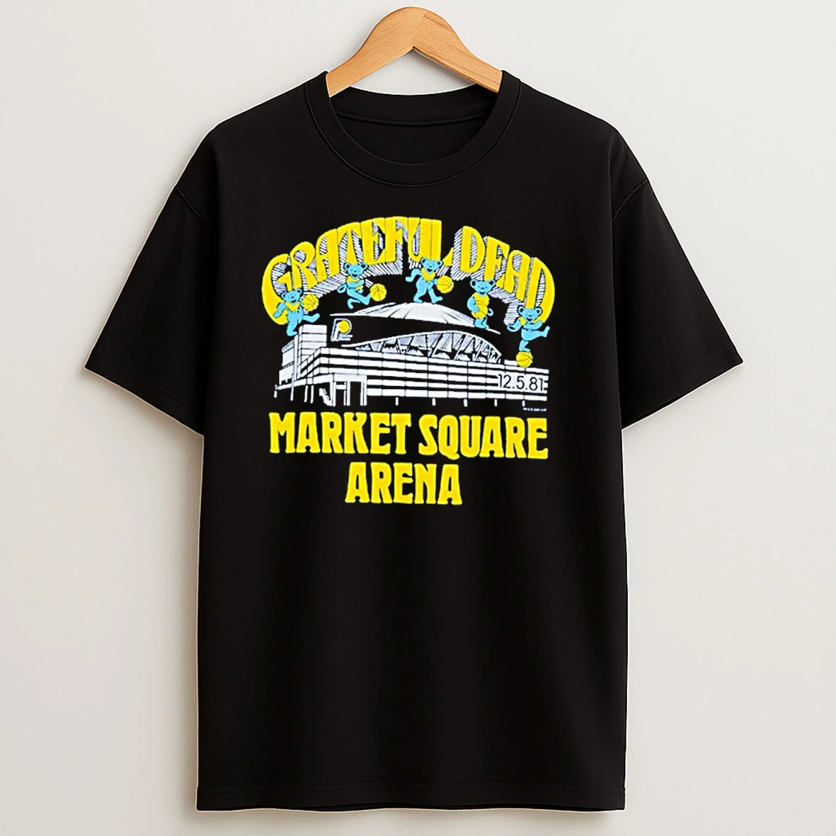 Indiana Pacers X Grateful Dead Bears Market Square Arena Ornaments T Shirts