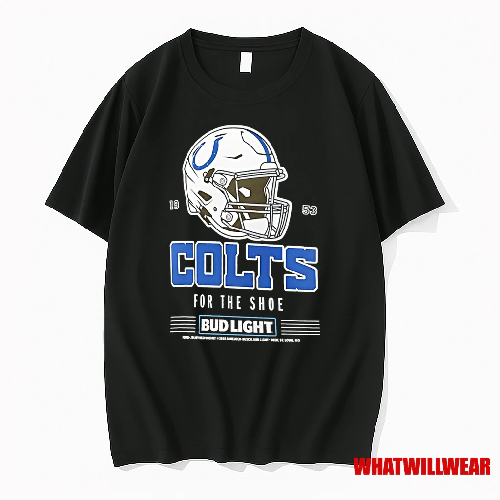 Indianapolis Colts Bud Light 1953 For The Shoe Football Helmet Shirts