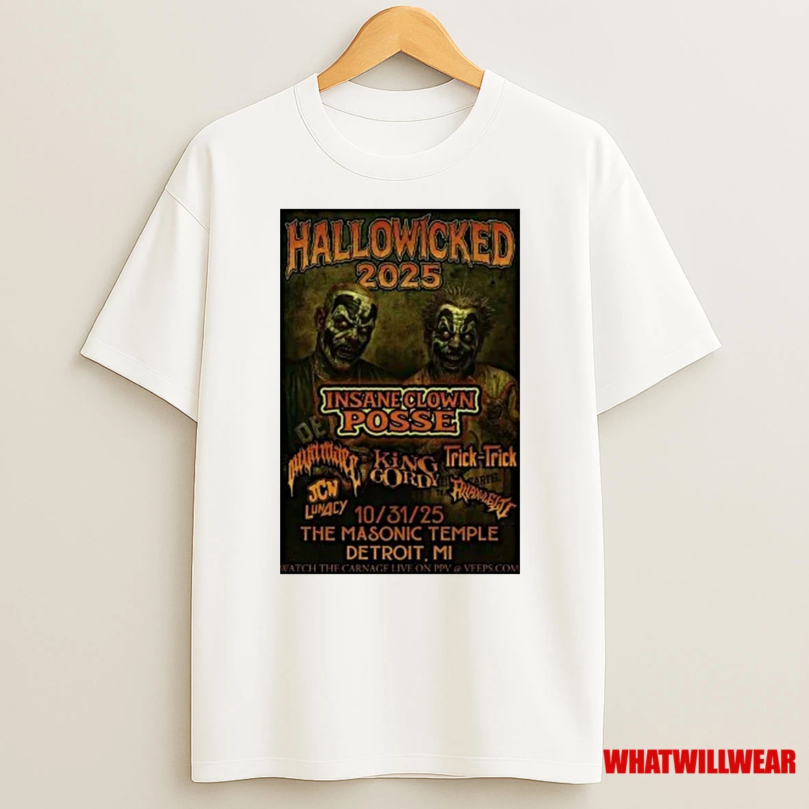 Insane Clown Posse Detroit Mi Concert 2025 Shirts