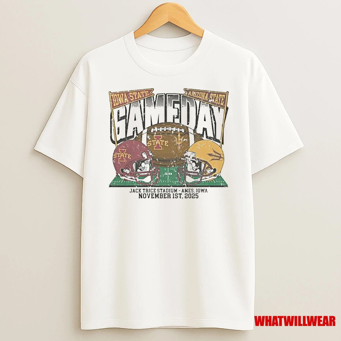 Iowa State Cyclones Vs Arizona State Sun Devils 2025 Game Day Football Matchup Shirts