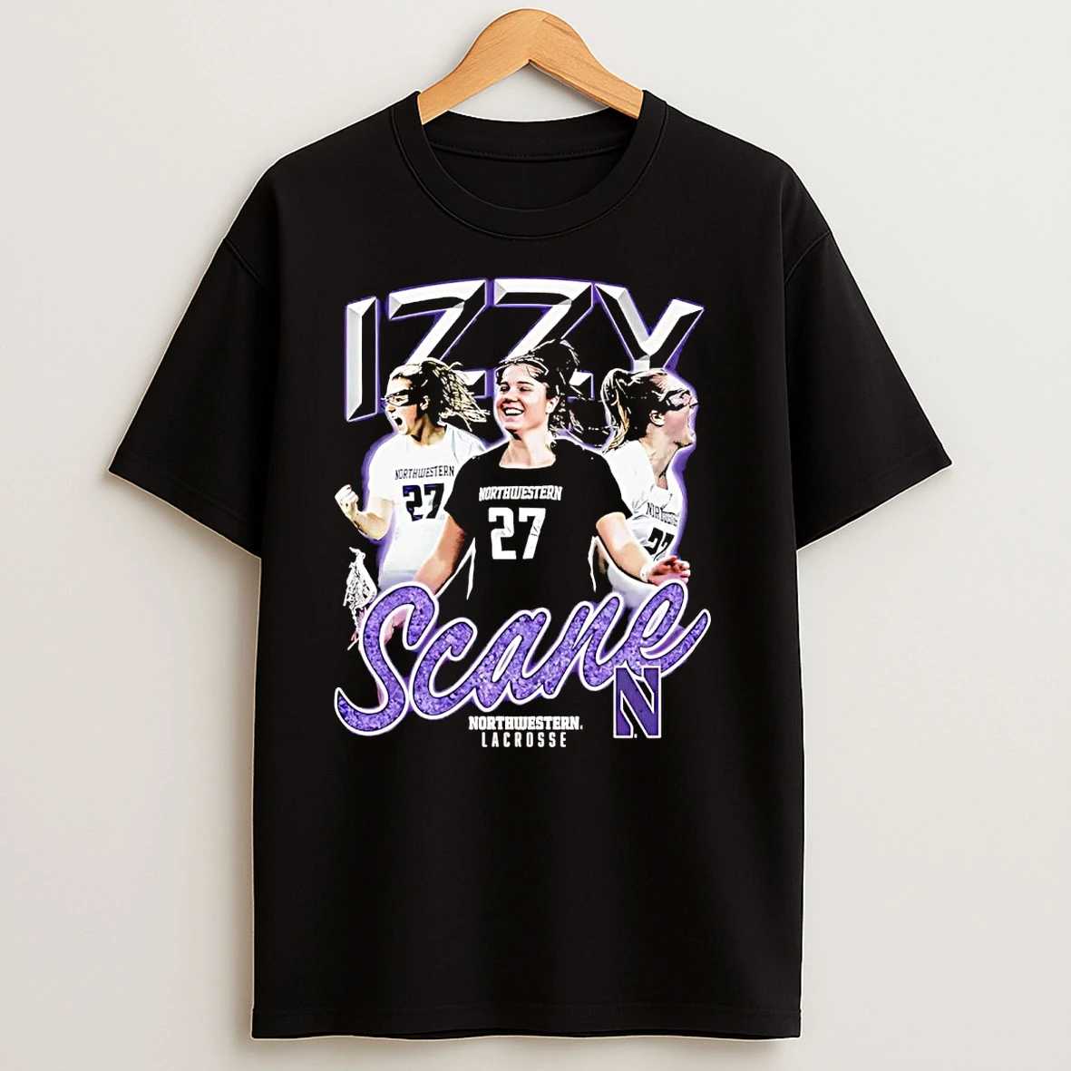 Izzy Scane Portrait Northwestern Wildcats Lacrosse T Shirts