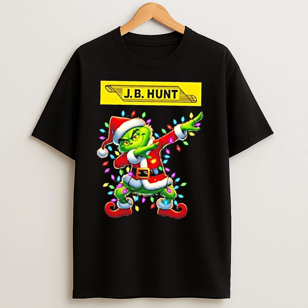 J B Hunt X Grinch Dabbing Merry Christmas T Shirts