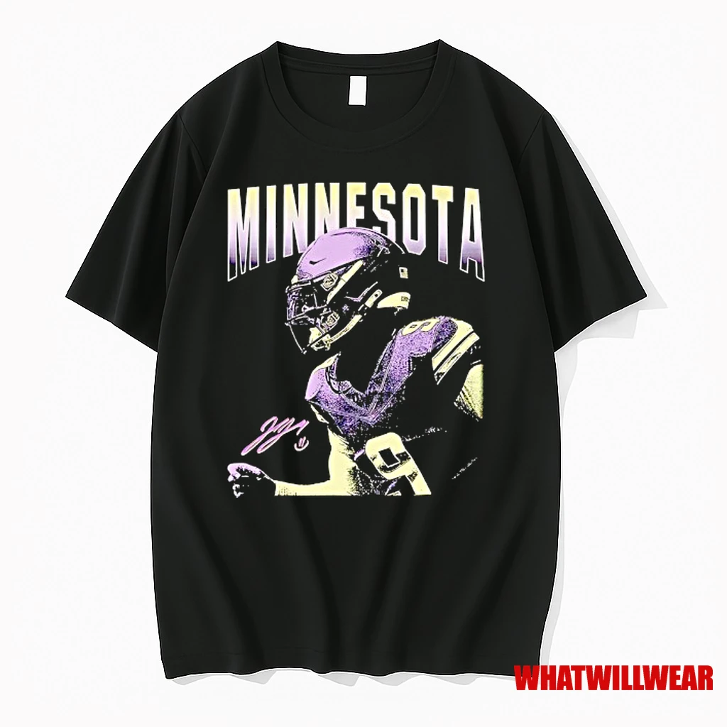 Jj Mccarthy Minnesota Vikings Football Signature Graphic Shirts