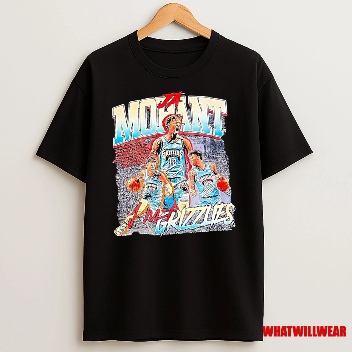 Ja Morant Memphis Grizzlies Signature Graphic Rerto Shirts