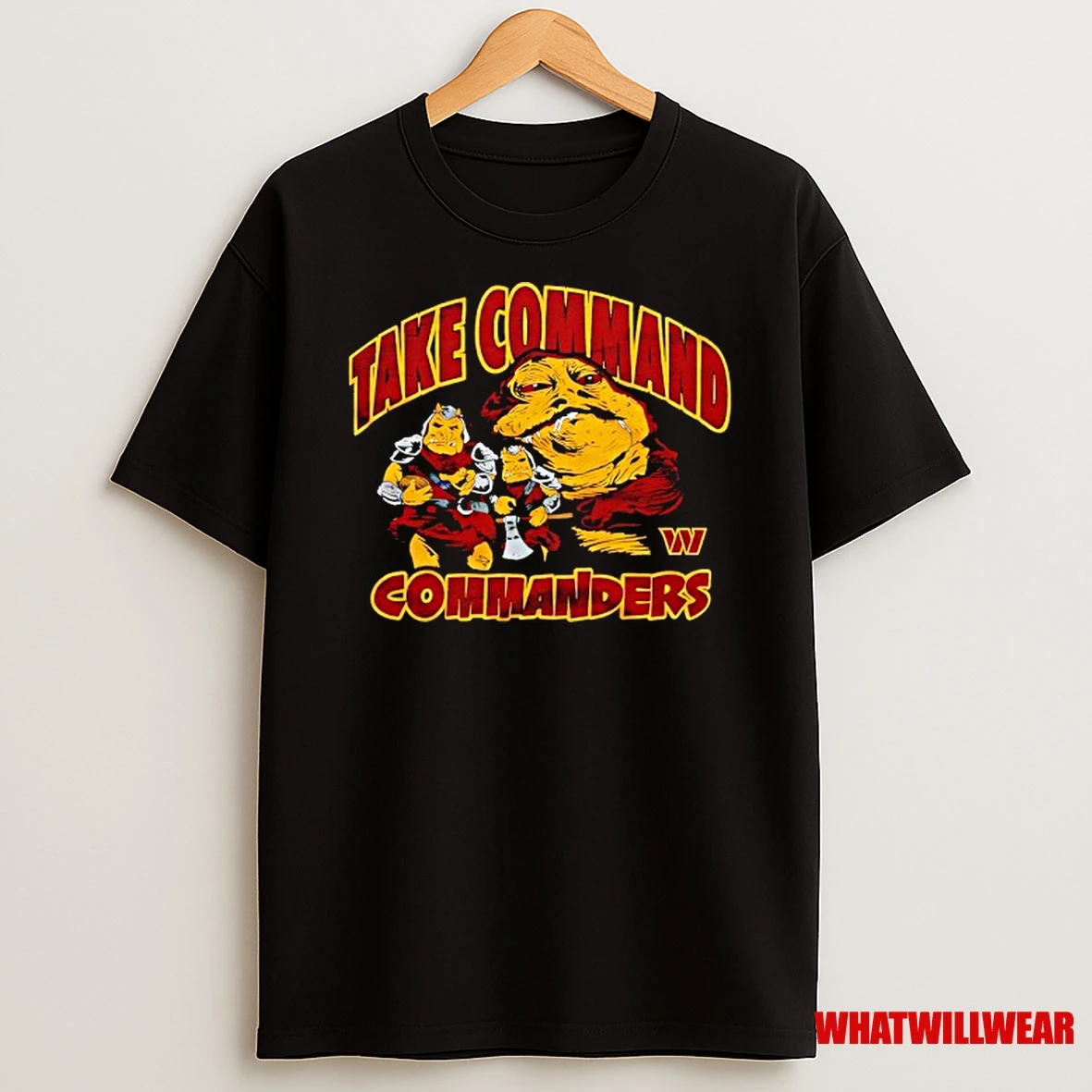 Jabba The Hutt X Washington Commanders Football Take Command Shirts