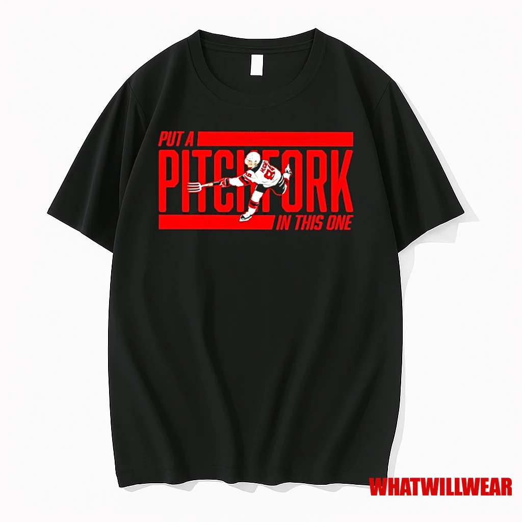 Jack Hughes New Jersey Devils Hockey Put A Pitchfork In This One Shirts