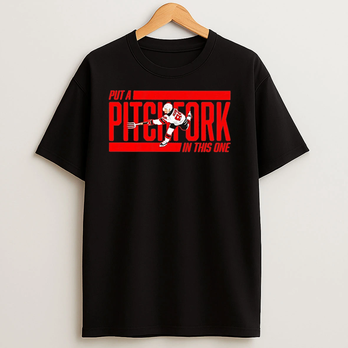 Jack Hughes New Jersey Devils Put A Pitchfork In This One T Shirts
