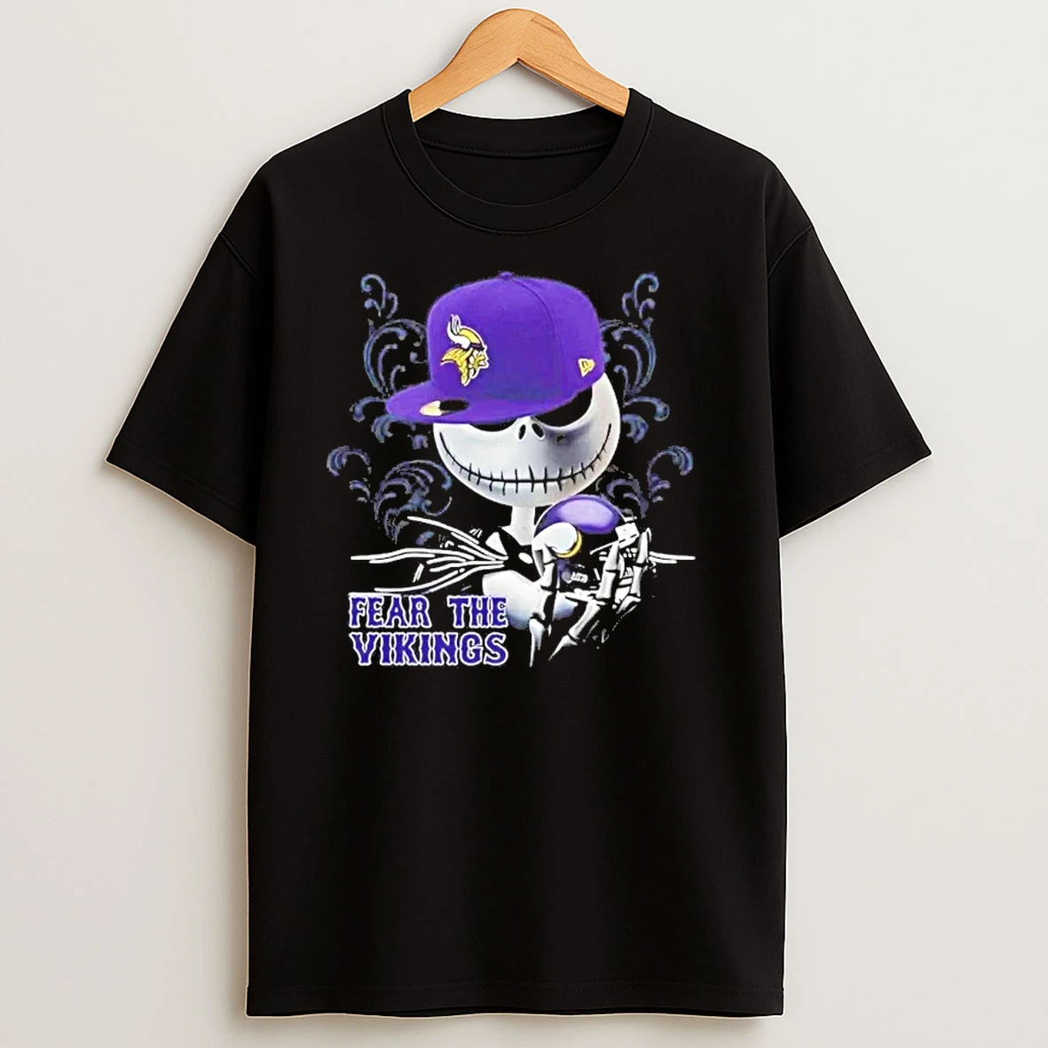 Jack Skellington Fear The Minnasota Vikings T Shirts