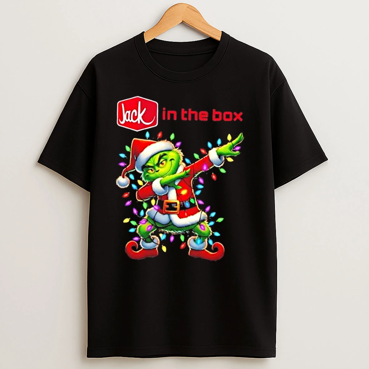 Jack In The Box X Grinch Dabbing Merry Christmas T Shirts