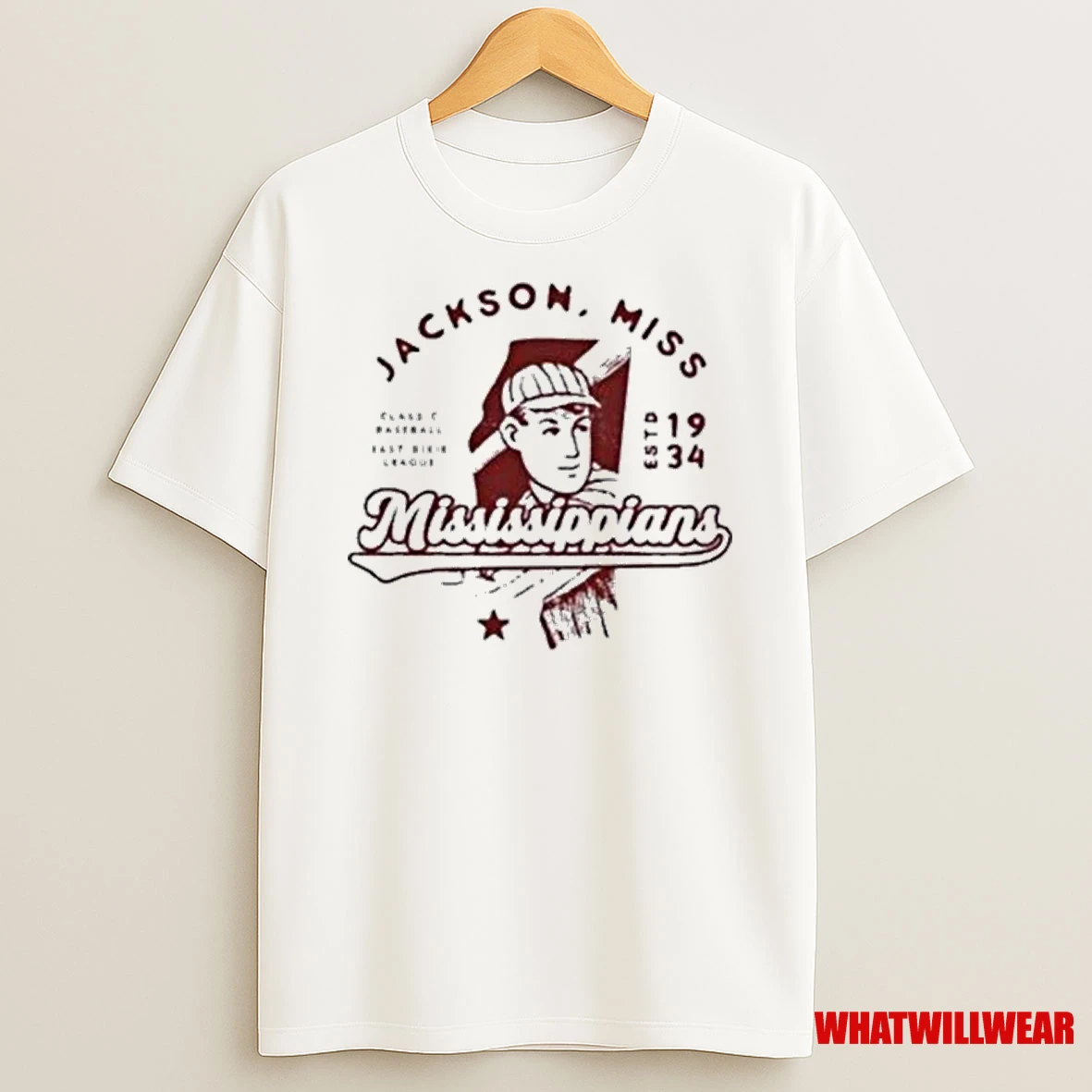 Jackson Mississippians Mississippi Class C Baseball East Dixie League Shirts
