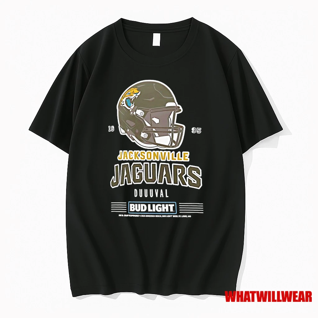 Jacksonville Jaguars Bud Light 1995 Duuval Football Helmet Shirts