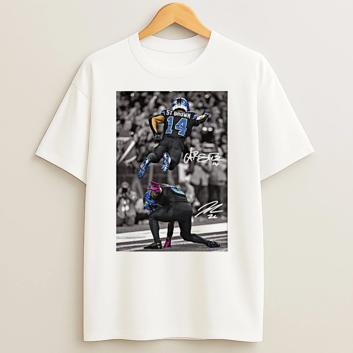 Jahmyr Gibbs And St Brown Detroit Grit T Shirts