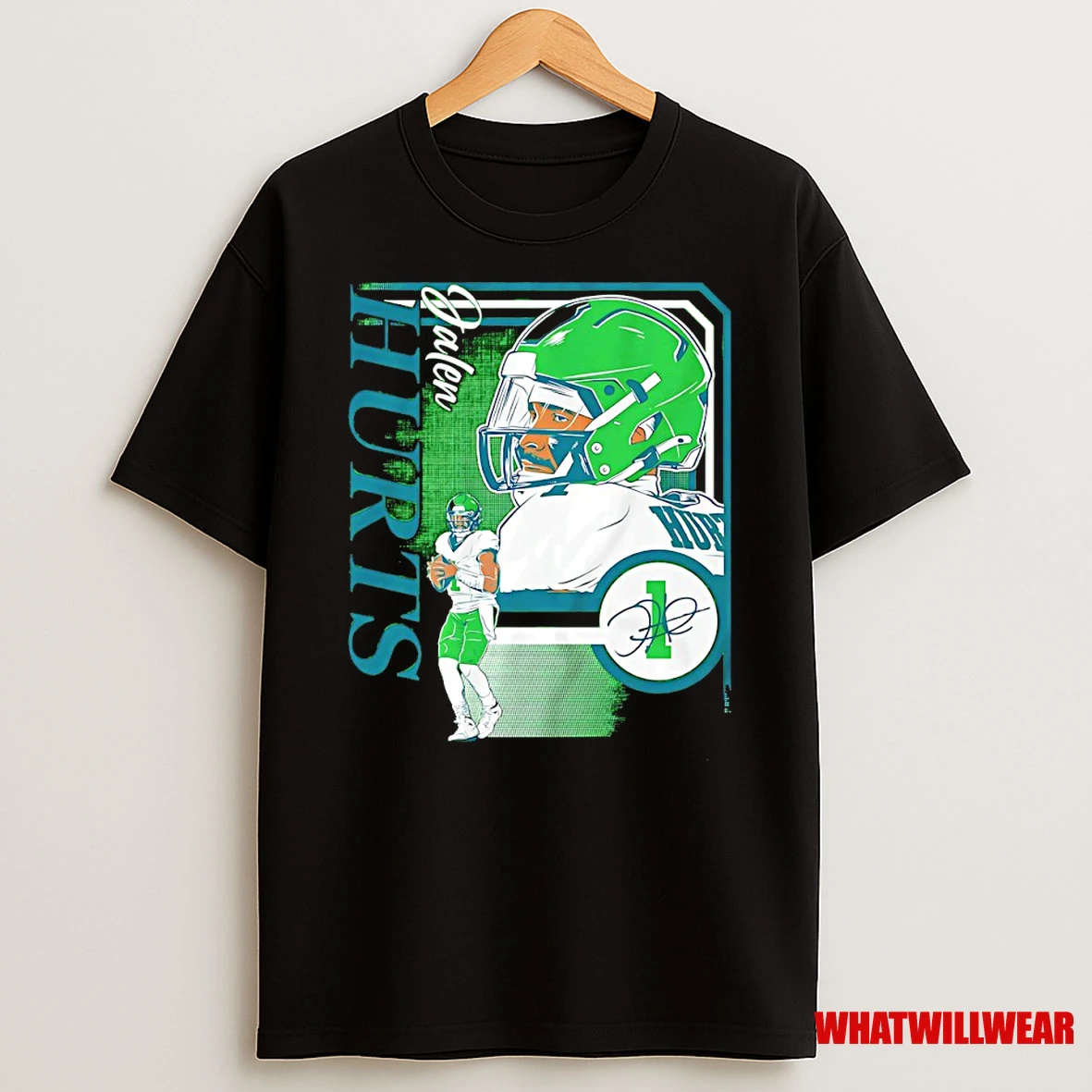 Jalen Hurts 1 Philadelphia Eagles Football Collage Frame Signature Shirts