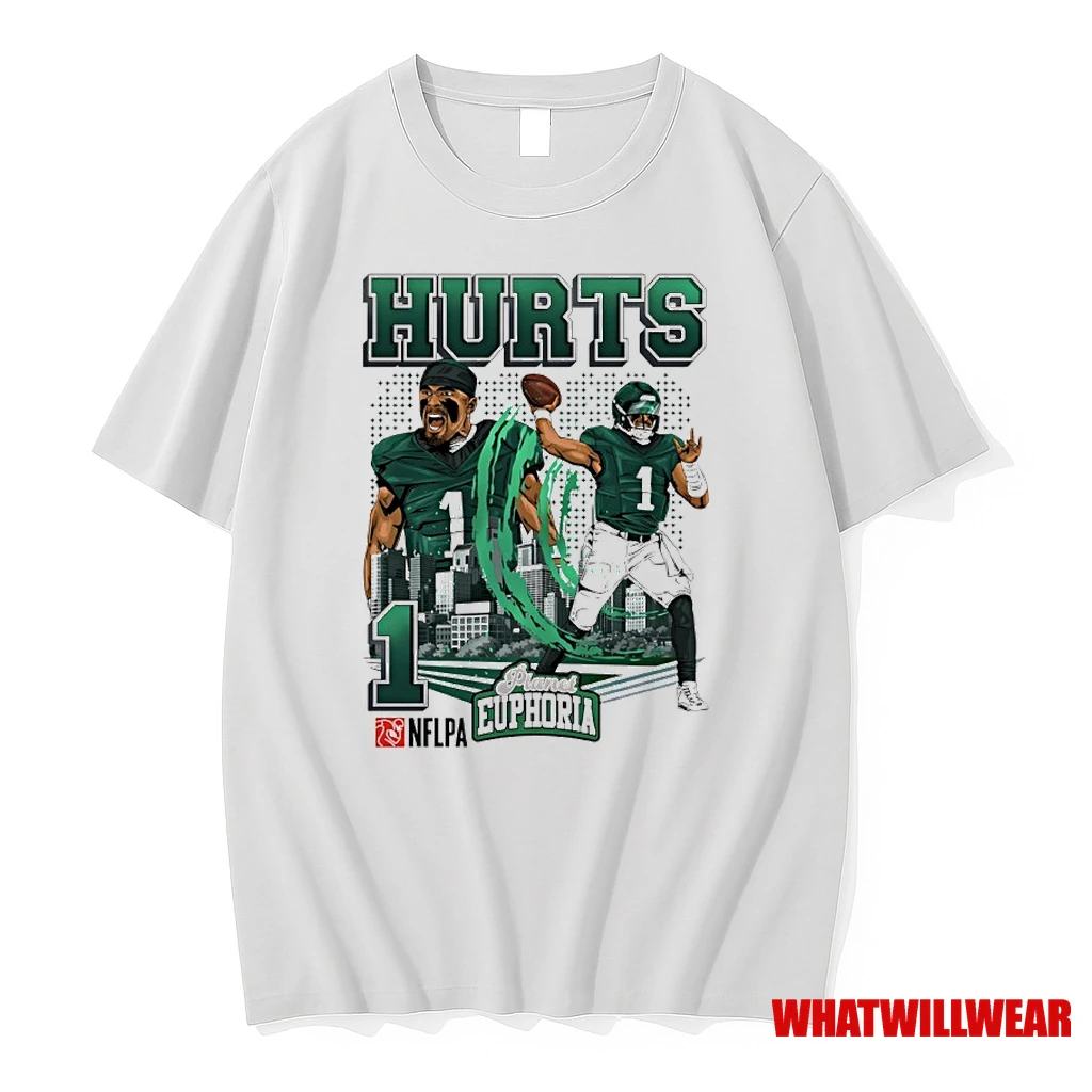 Jalen Hurts 1 Philadelphia Eagles Player Collage Graphic Shirts