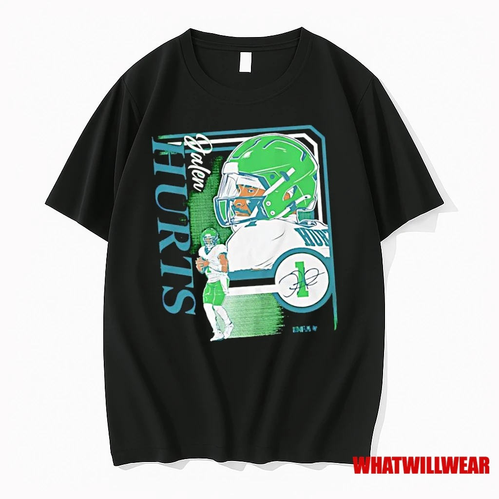 Jalen Hurts Collage Frame Signature Retro Graphic Shirts