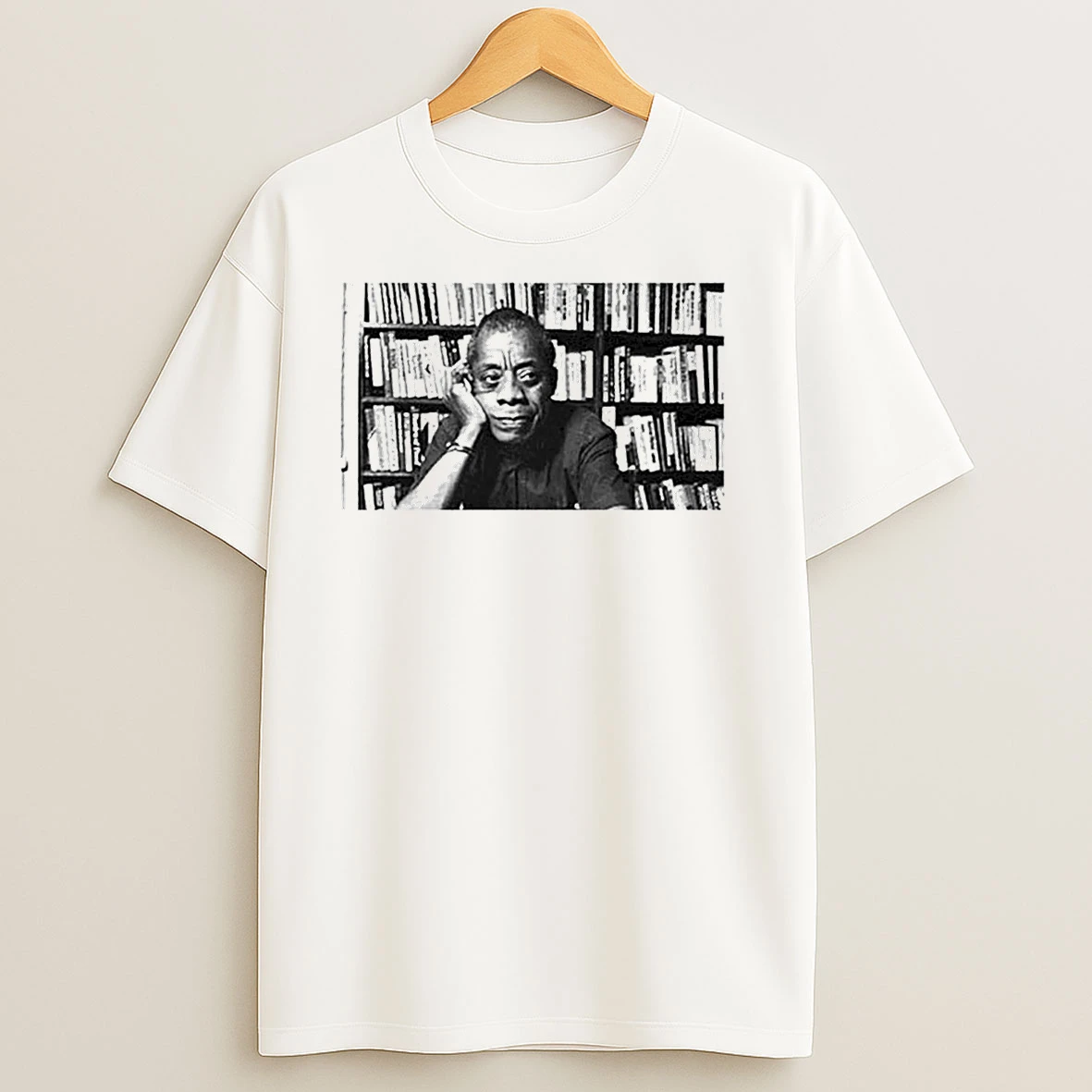 James Baldwin Library Portrait T Shirts