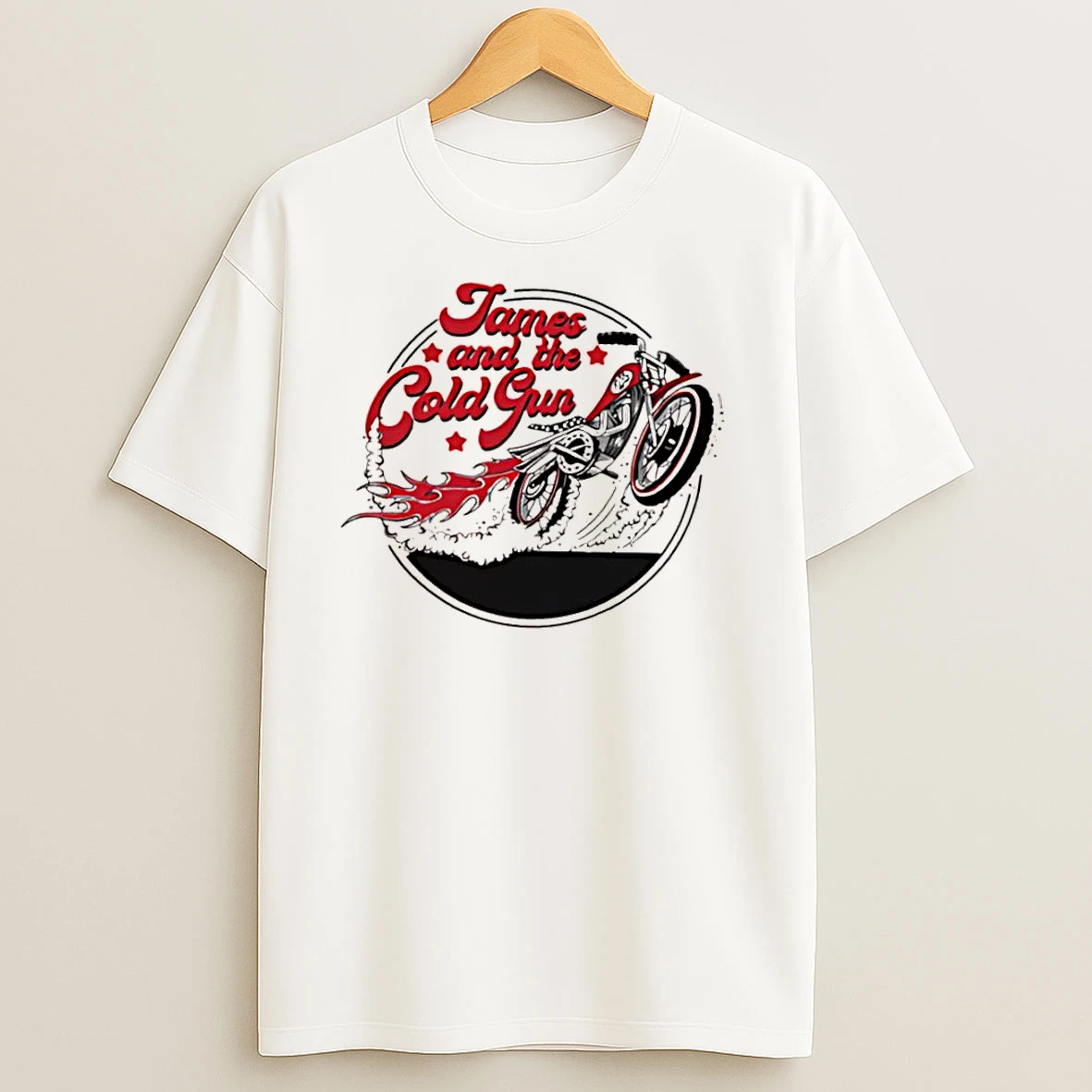 James And The Cold Gun Motorcycle Logo T Shirts