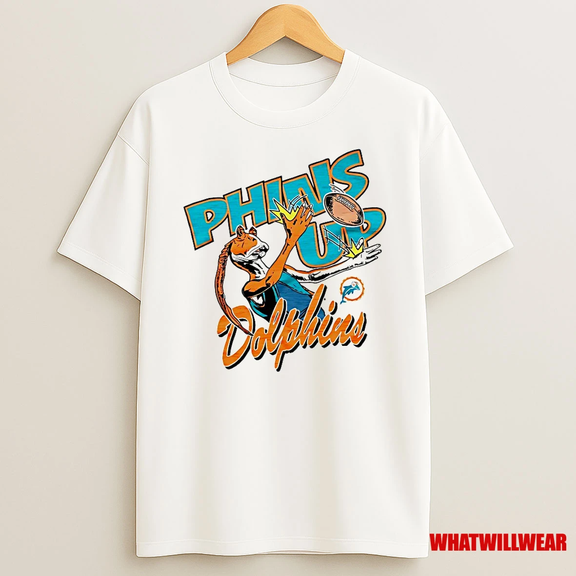 Jar Jar Binks Star Wars X Miami Dolphins Phins Up Shirts