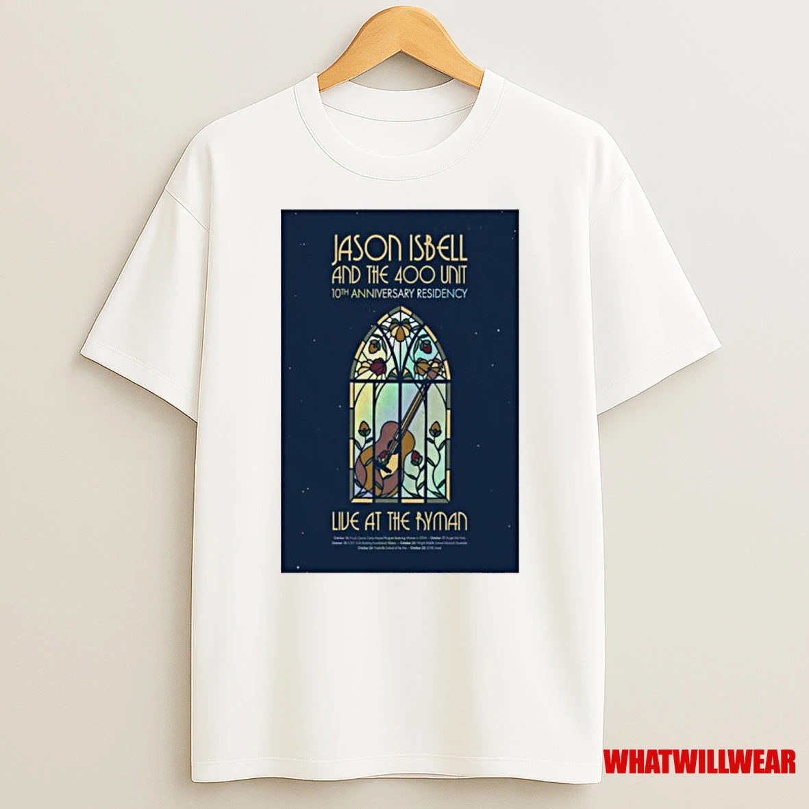 Jason Isbell And The 400 Unit Oct 16 25 2025 Ryman Auditorium In Nashville Tn Shirts