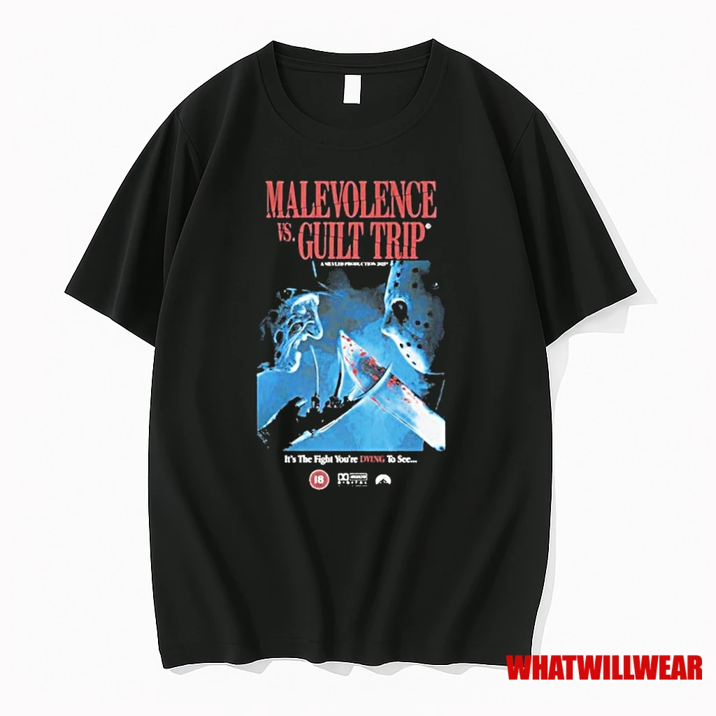 Jason Voorhees And Freddy Krueger Malevolence Vs Guilt Trip Its The Fight Youre Dying To See Halloween Shirts