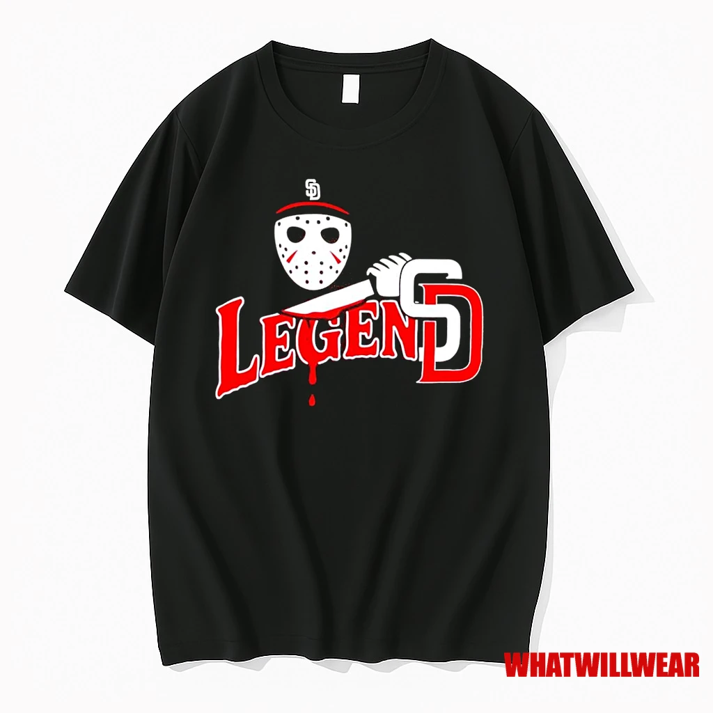 Jason Voorhees X San Diego Padres Hat Knife Legends Shirts